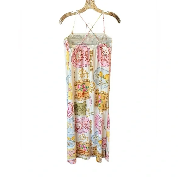 paper heart linen dress PAPER HEART SIZE M WOMENS IVORY W BLACK ACCENTS SLEEVELESS LINEN DRESS